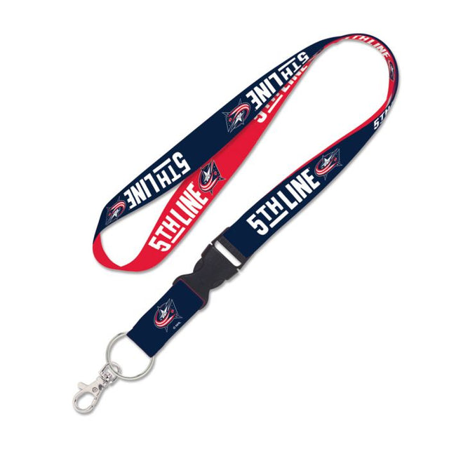 Columbus Blue Jackets Slogan Lanyard w/detachable buckle 1"