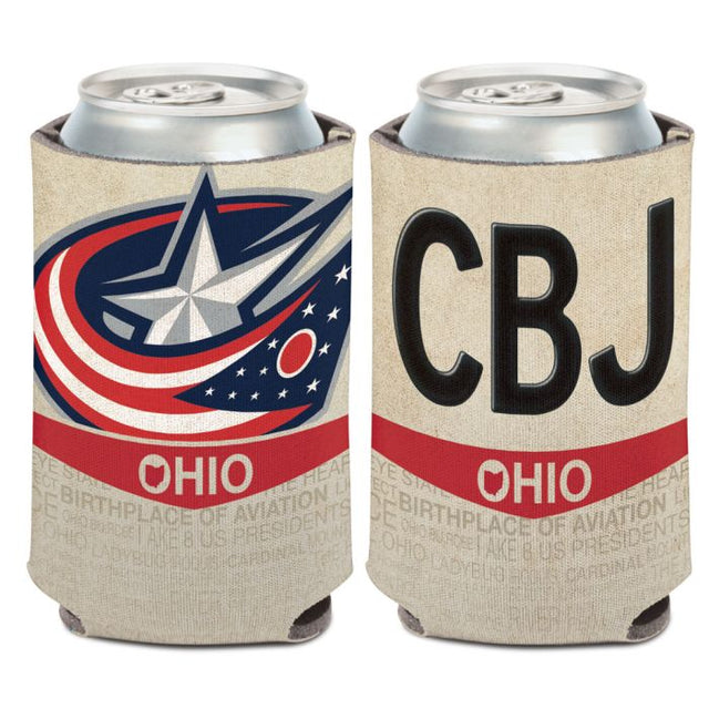 Enfriador de lata con placa estatal de Columbus Blue Jackets, 12 oz.