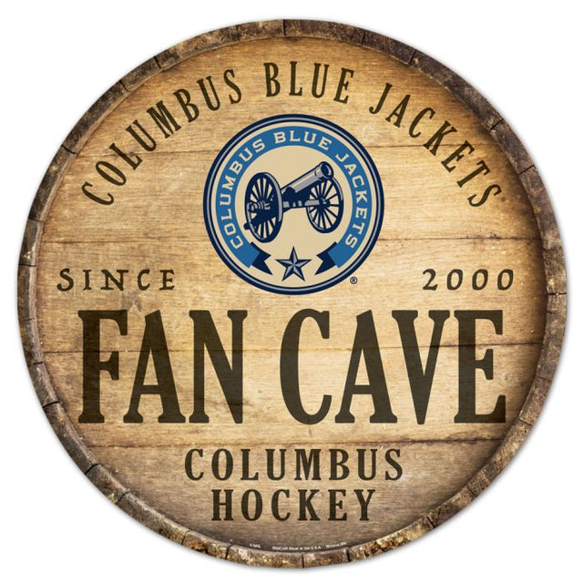 Columbus Blue Jackets Wood Sign 14 " Rnd