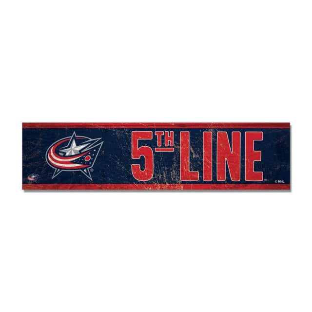 Columbus Blue Jackets Wooden Magnet 1.5" X 6"