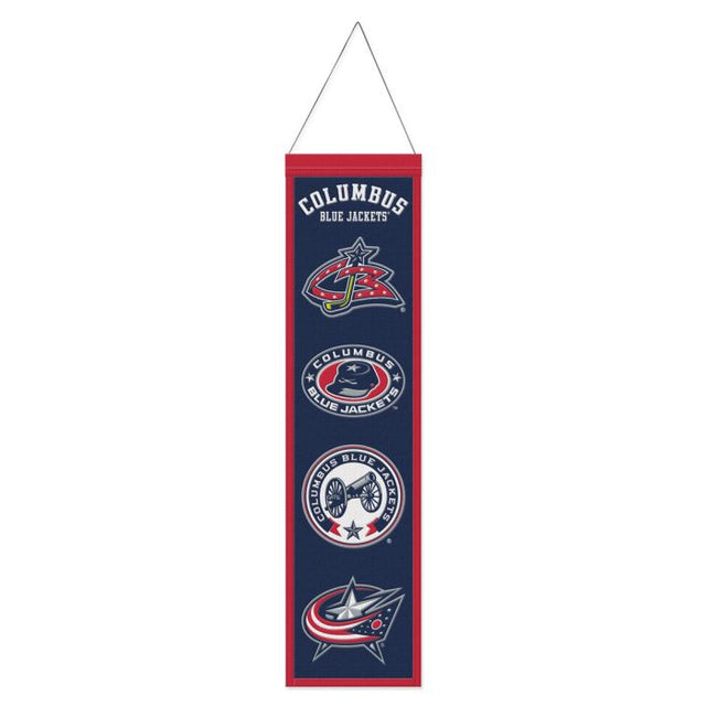 Columbus Blue Jackets Wool Banner 8" x 32"