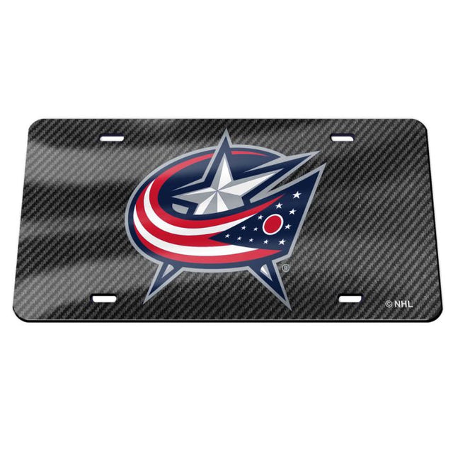 Columbus Blue Jackets carbon Specialty Acrylic License Plate