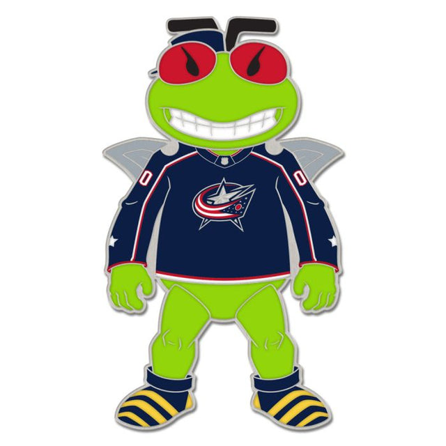 Tarjeta de joyería con pin esmaltado de colección de la mascota de Columbus Blue Jackets