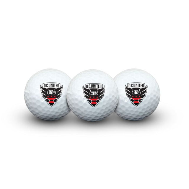 Pelotas de golf DC United 3 en estuche tipo concha