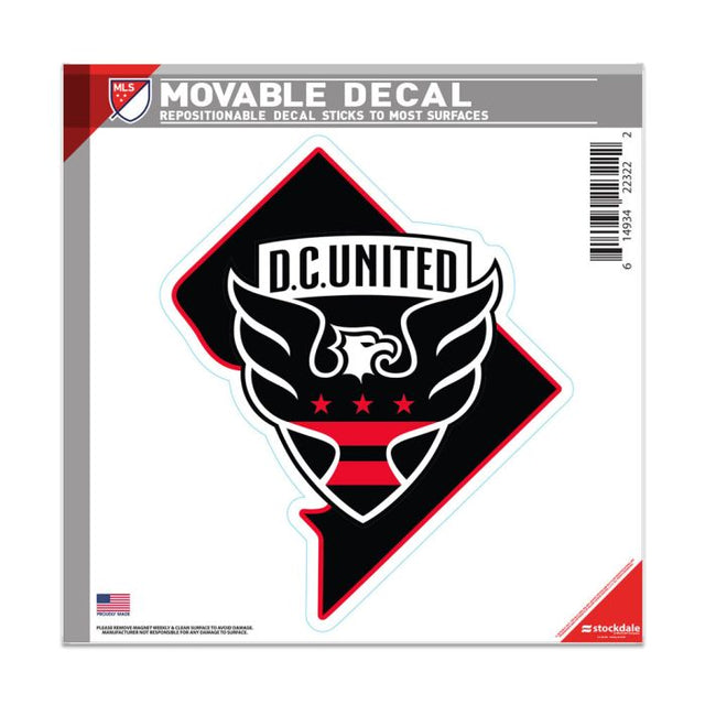 DC United 全表面贴花 6 英寸 x 6 英寸