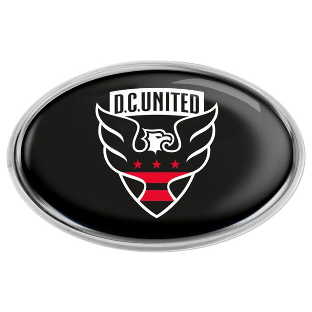 Emblema abovedado de metal cromado de DC United