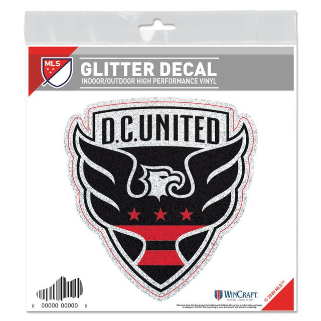 Calcomanía con purpurina de DC United de 6" x 6"