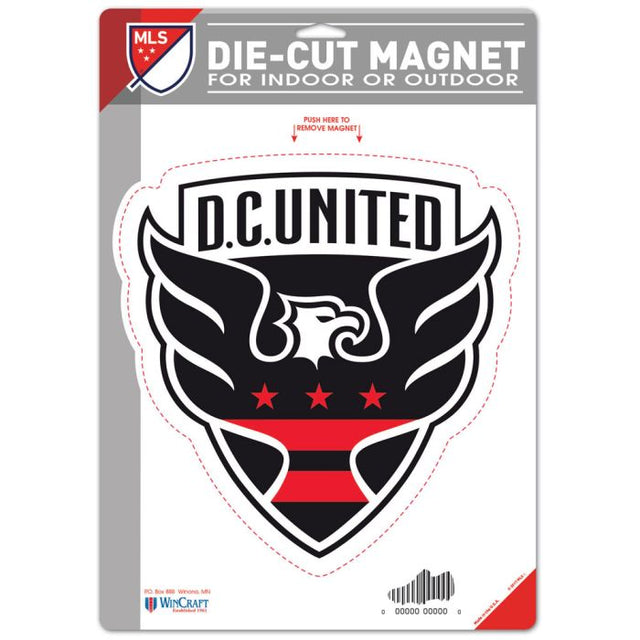 Imán troquelado con el logotipo de DC United de 6,25" x 9"