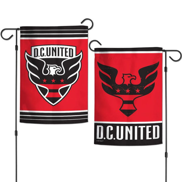 Banderas de jardín con el logotipo de DC United, de 2 lados, 12,5" x 18"