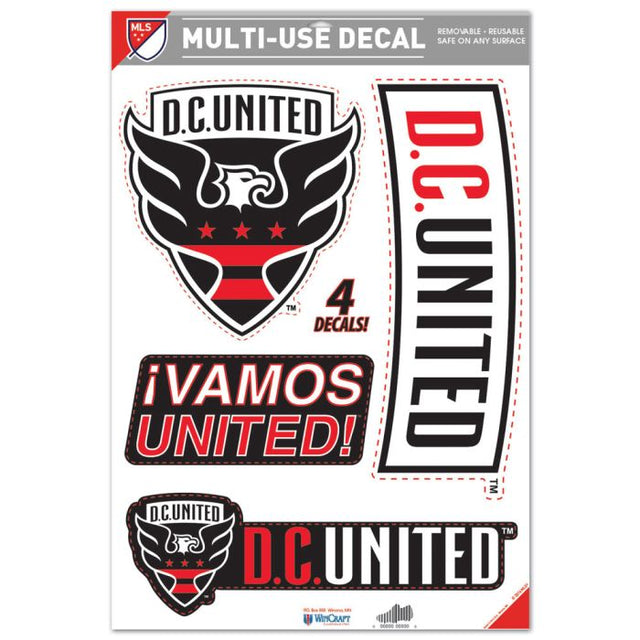 Calcomanía multiusos de DC United de 11" x 17"