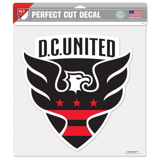 Calcomanía de color de corte perfecto de DC United de 12" x 12"