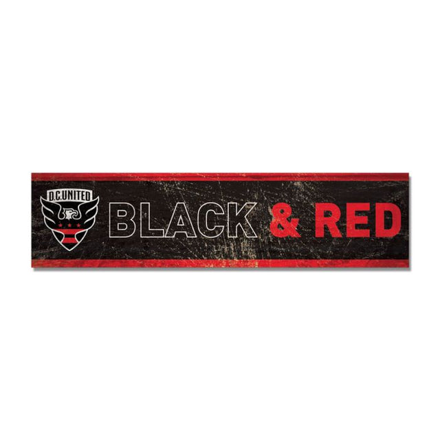 Imán de madera de DC United de 1,5" x 6"