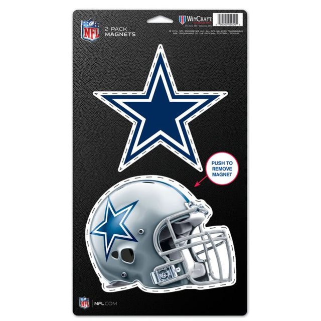 Paquete de 2 imanes de los Dallas Cowboys de 5" x 9"