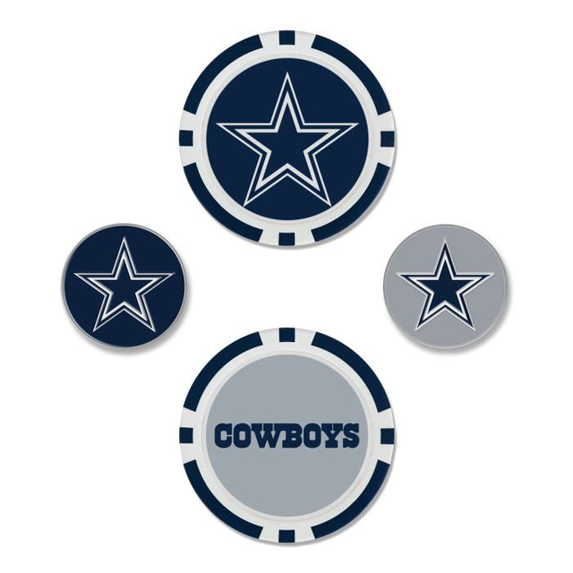 Juego de cuatro marcadores de pelota de los Dallas Cowboys