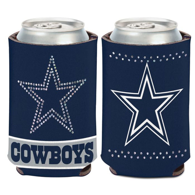 Enfriador de lata Bling de los Dallas Cowboys de 12 oz.