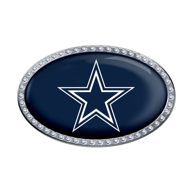 Emblema de metal cromado abovedado de los Dallas Cowboys