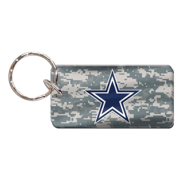 Llavero rectangular con estampado de camuflaje de los Dallas Cowboys