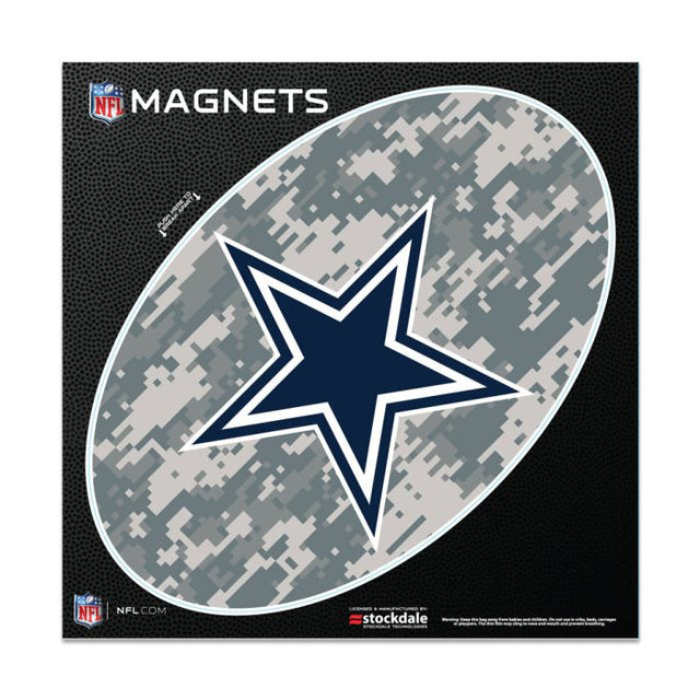 Imanes para exteriores con estampado de camuflaje de los Dallas Cowboys, 6" x 6"