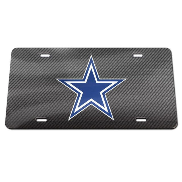 Matrícula acrílica especial de los Dallas Cowboys CARBON