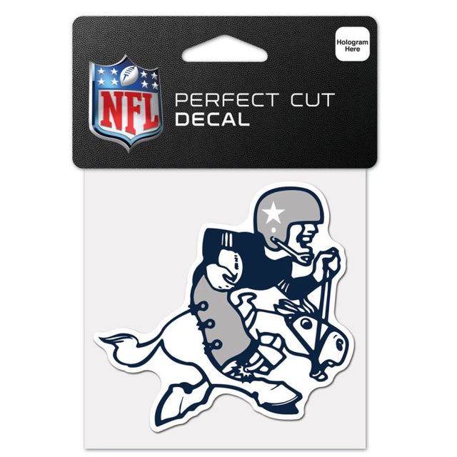 Calcomanía de color de corte perfecto RETRO con logotipo clásico de los Dallas Cowboys, 4" x 4"