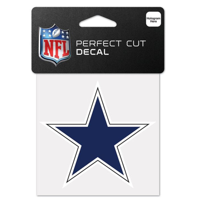 Calcomanía de color de corte perfecto con el logotipo clásico de los Dallas Cowboys, 4" x 4"