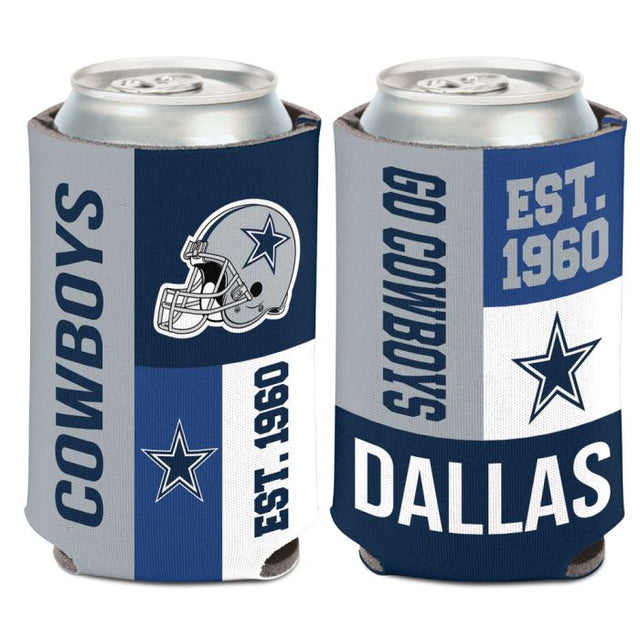 Enfriador de lata con bloques de color de los Dallas Cowboys, 12 oz.