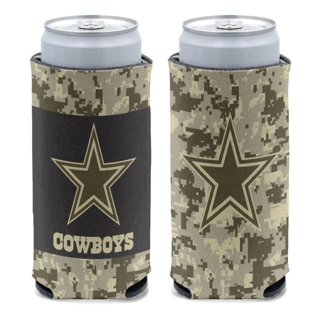 Enfriador de latas delgado de 12 oz con estampado DIGI CAMO de los Dallas Cowboys