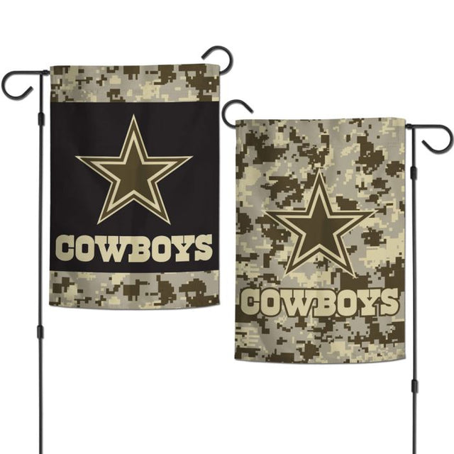 Banderas de jardín con camuflaje digital de los Dallas Cowboys, de 2 lados, 12,5" x 18"