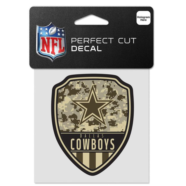 Calcomanía de color de corte perfecto DIGI CAMO de los Dallas Cowboys de 4" x 4"