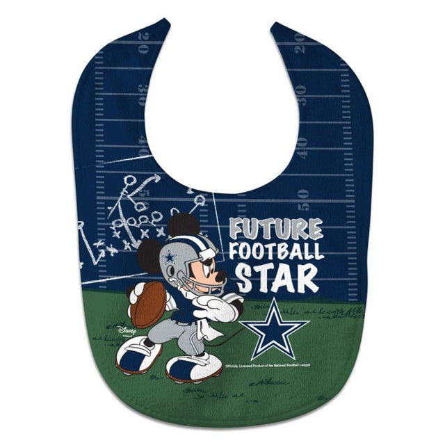 Babero para bebé All Pro de Disney Mickey Mouse y Dallas Cowboys