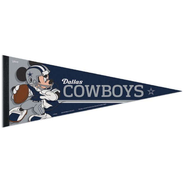 Banderín premium de los Dallas Cowboys / Disney Mickey Mouse de 30 x 76 cm