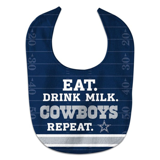 Babero para bebé All Pro Eat Drink Milk de los Dallas Cowboys