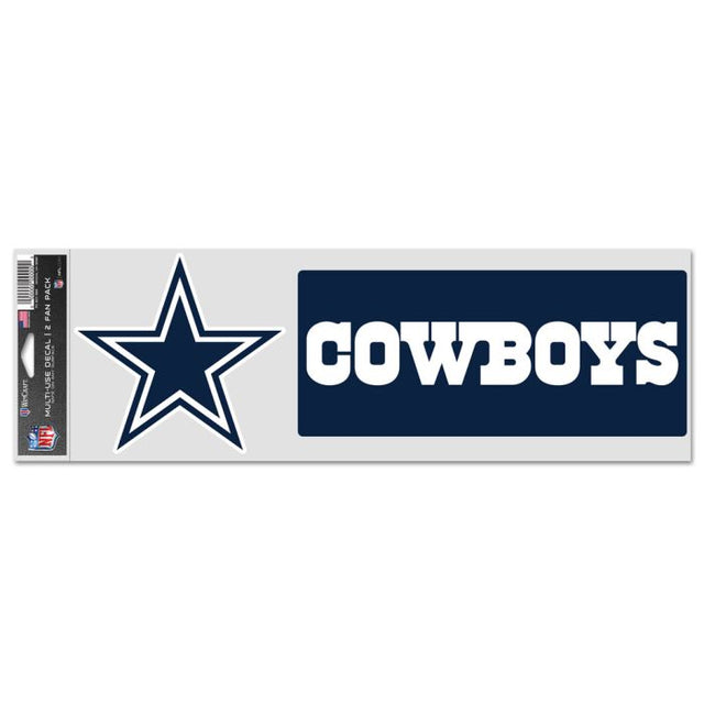 Calcomanías para fanáticos de los Dallas Cowboys de 3,75" x 12"