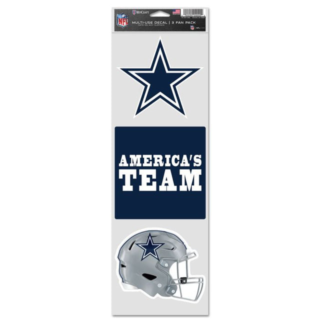 Calcomanías para fanáticos de los Dallas Cowboys de 3,75" x 12"