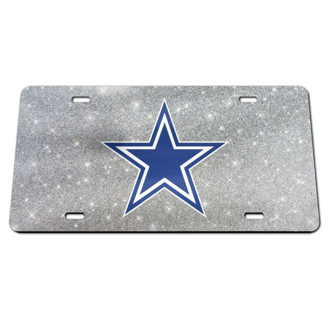 Placa de matrícula especial de acrílico con fondo brillante de los Dallas Cowboys