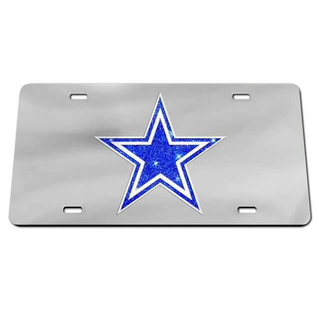 Placa de matrícula especial de acrílico con el logotipo BRILLO de los Dallas Cowboys