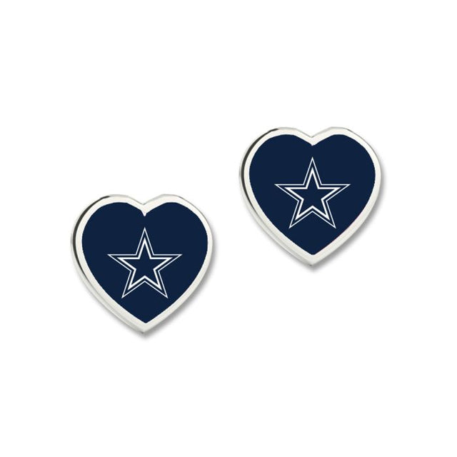 Pendientes con corazón en 3D de los Dallas Cowboys HEART POST