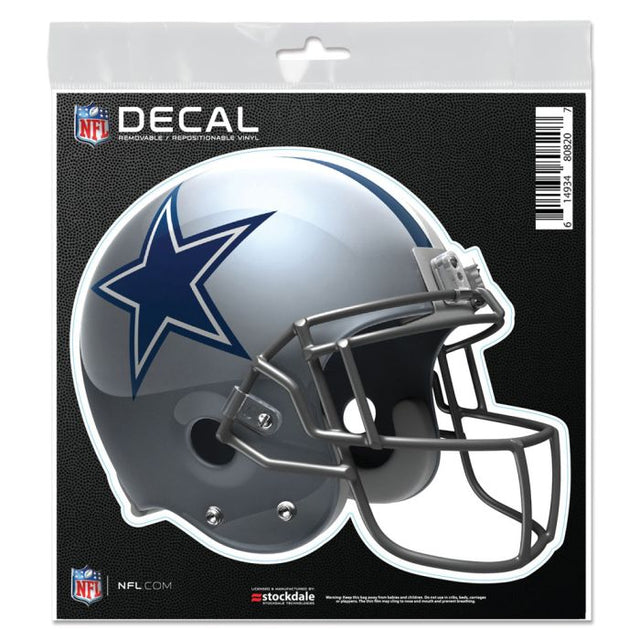 Calcomanía para todo tipo de superficies de los Dallas Cowboys HELMET de 6" x 6"