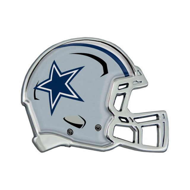 Emblema de metal cromado abovedado para casco de los Dallas Cowboys