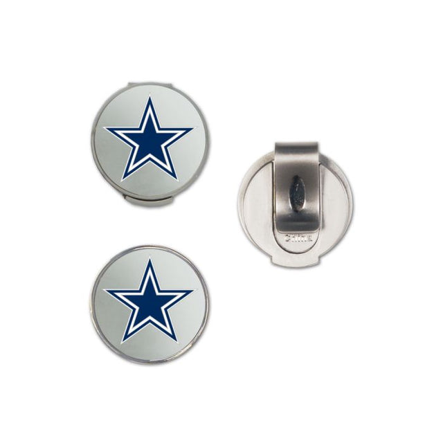 Clip para gorra de los Dallas Cowboys con 2 marcadores, con tapa tipo concha