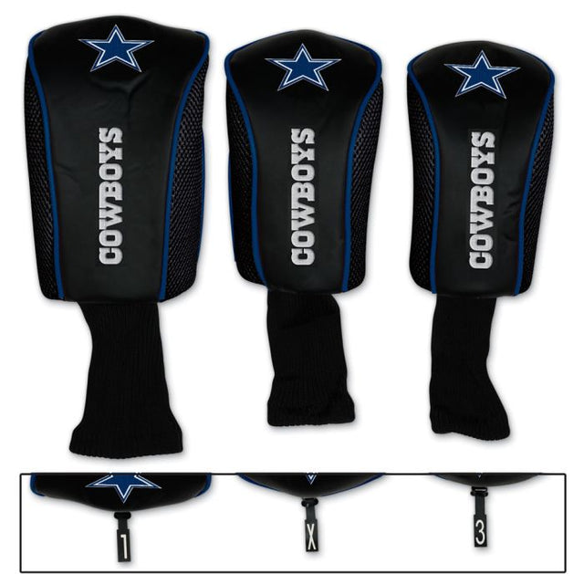 Pack de 3 fundas de malla para la cabeza de los Dallas Cowboys