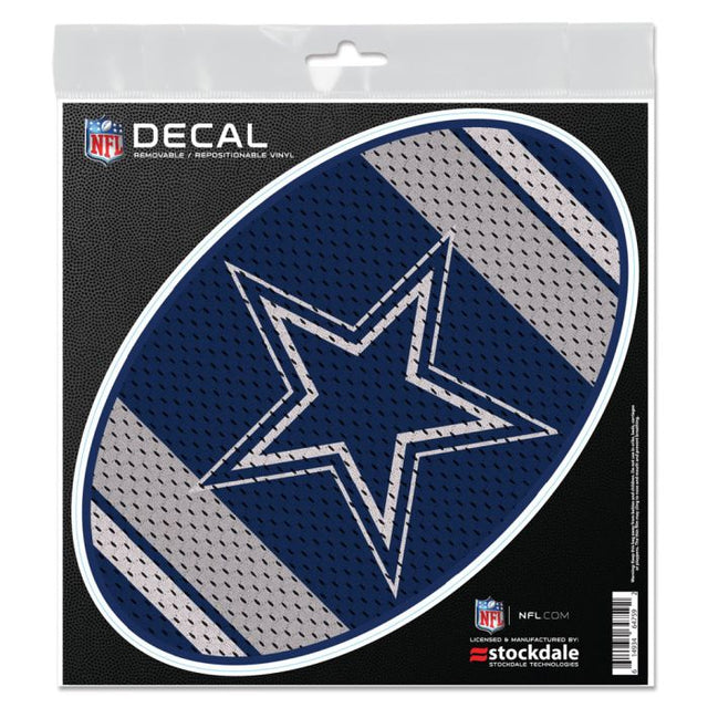 Calcomanía para todas las superficies de la camiseta de los Dallas Cowboys, 6" x 6"