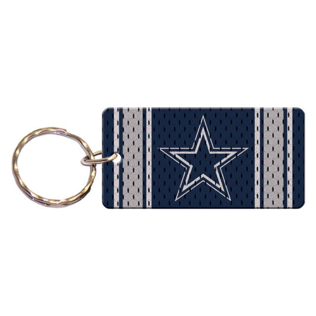 Llavero rectangular con la camiseta de los Dallas Cowboys