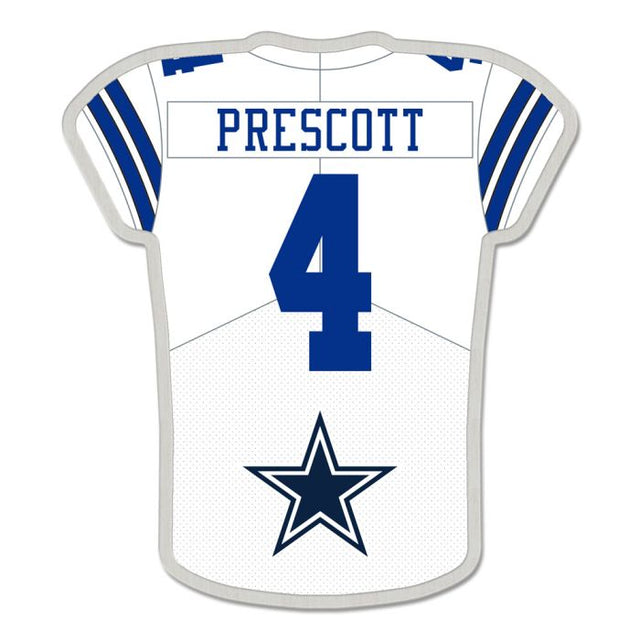 Tarjeta de joyería con pin de colección de la camiseta de los Dallas Cowboys de Dak Prescott