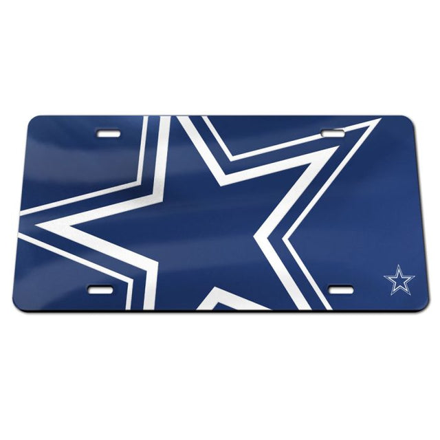 Placa de matrícula especial acrílica MEGA de los Dallas Cowboys