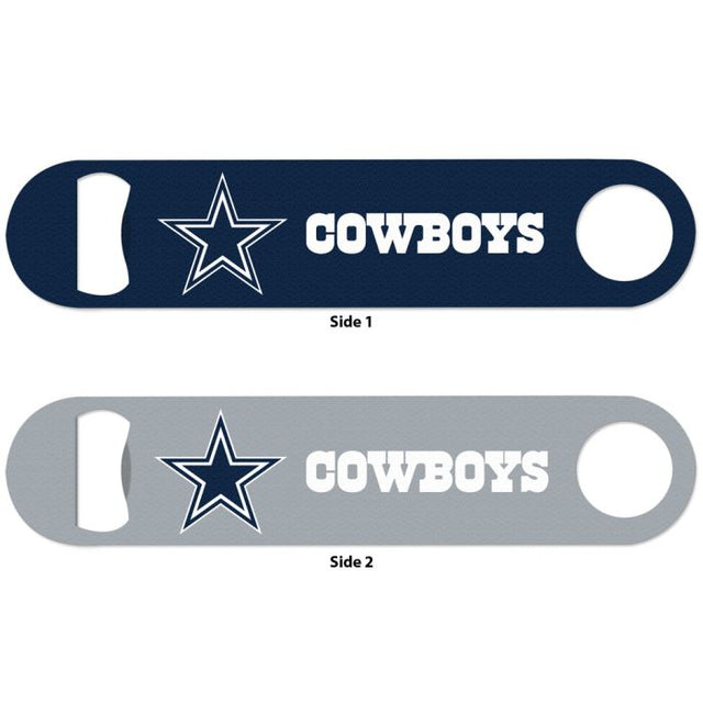 Abridor de botellas de metal de los Dallas Cowboys de 2 lados