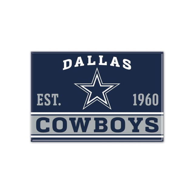 Imán de metal de los Dallas Cowboys de 2,5" x 3,5"