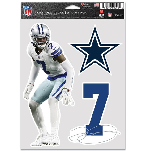 Paquete multiusos para 3 fanáticos de los Dallas Cowboys de Trevon Diggs