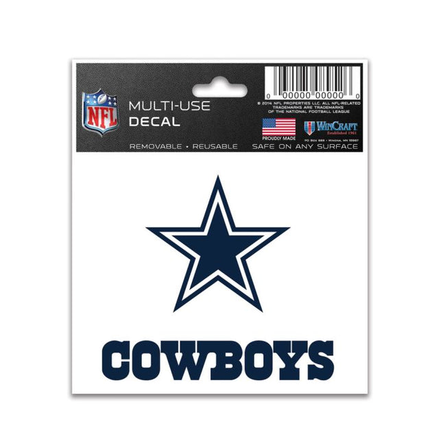 Calcomanía multiusos de los Dallas Cowboys de 3" x 4"