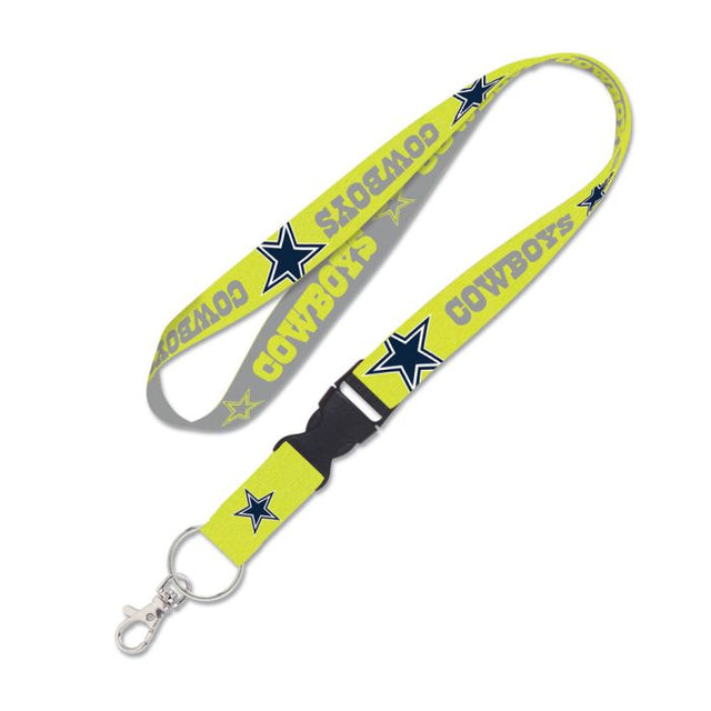 Dallas Cowboys NEON Lanyard w/detachable buckle 1"